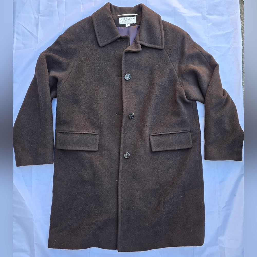 Larry Levine Dark‎ Brown Wool Jacket Sz 8